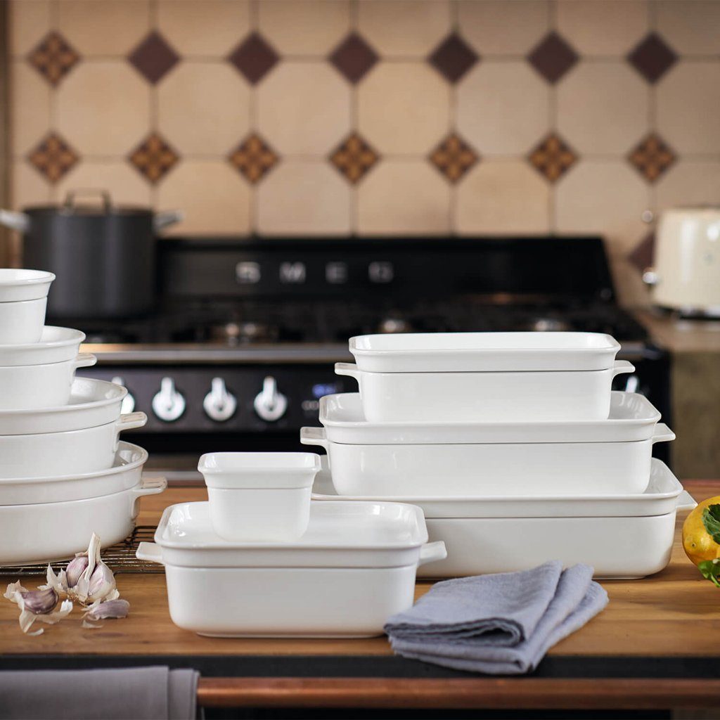 Villeroy & Boch Auflaufform Clever Cooking rechteckige Backform 30 x 20 cm, Porzellan, (1-St), Premium Porcelain, ofen-, mikrow.- & spülm.fest, Made in Germany