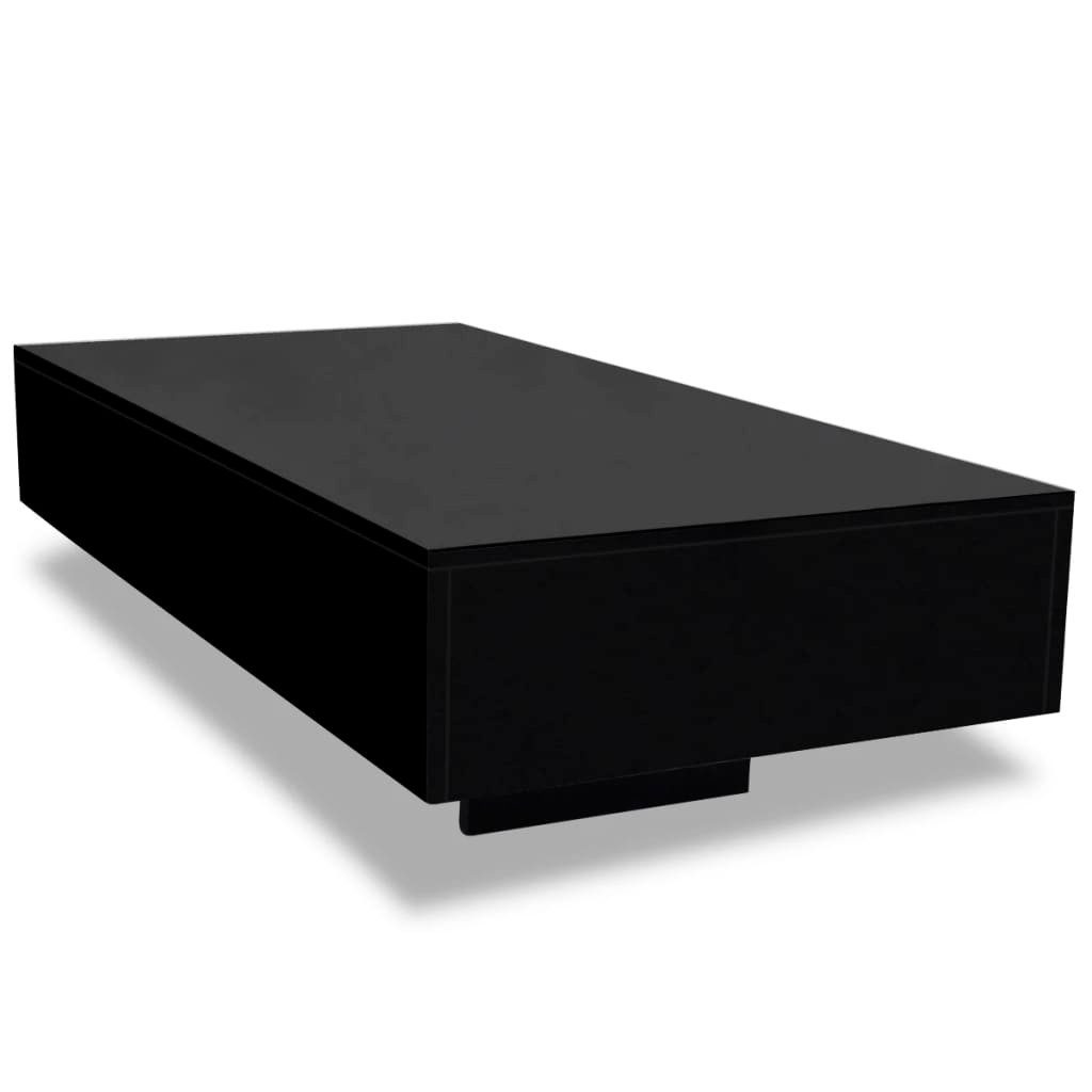 vidaXL Ablagetisch, Couchtisch Hochglanz Schwarz