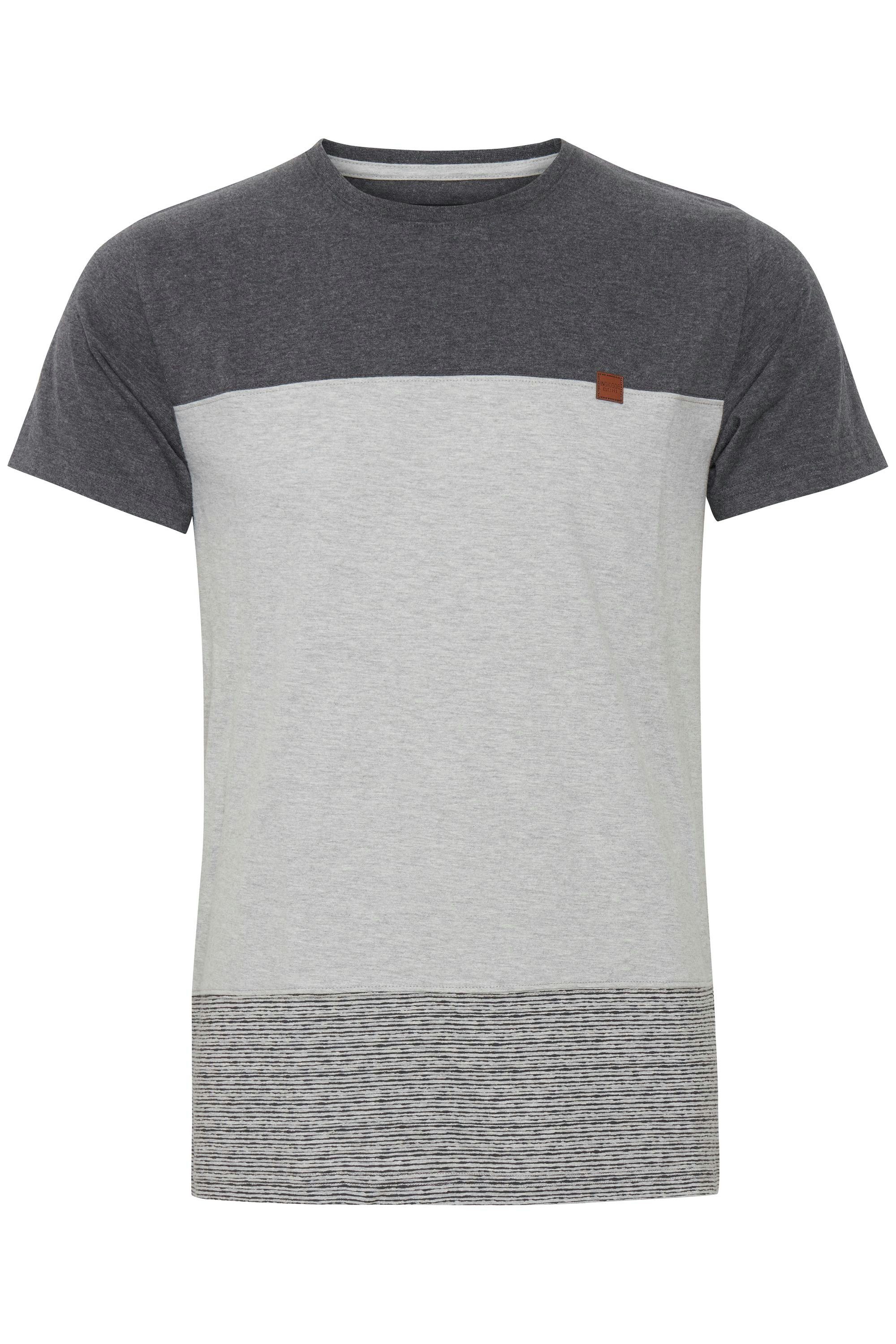 im Light T-Shirt (913) Indicode Mix IDRemmond Grey Colorblock-Look T-Shirt