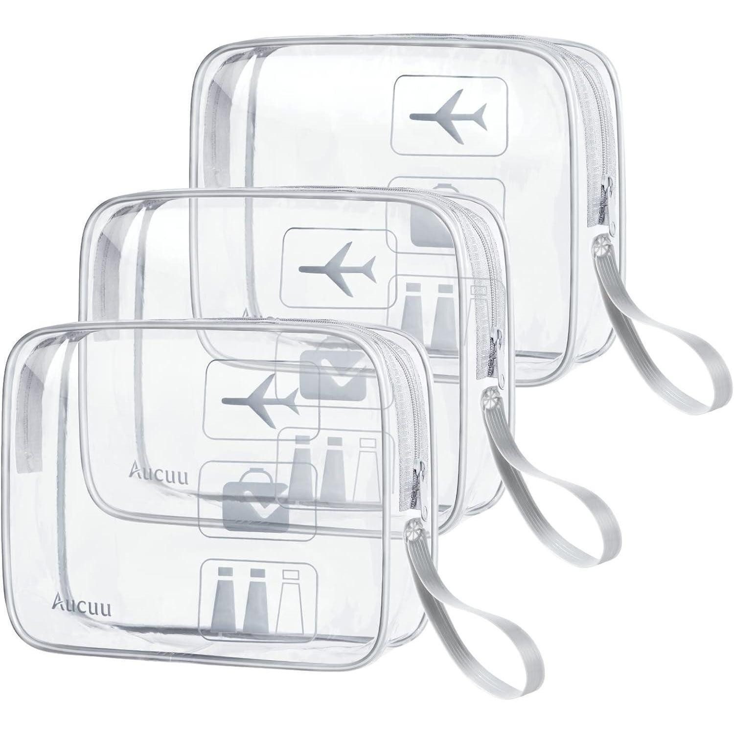 Kosmetiktasche Transparente Kulturtasche 3er Set, wasserdicht, TSA-zugelassen
