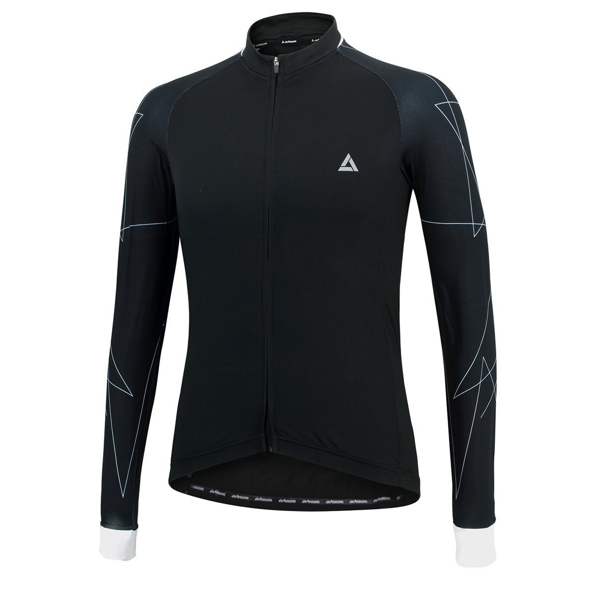 Airtracks Radtrikot Herren Fahrradtrikot Pro S - Langarm Schwarz XXL Quick Dry Line mit M « (Funktionsshirt XXXL & Anti-UV) L XL » Radtrikot