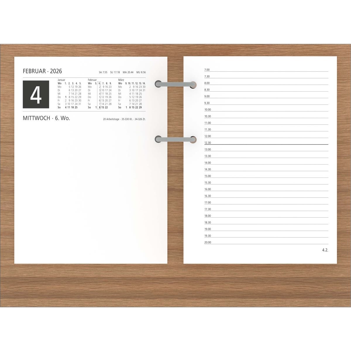 ZETTLER Schreibtischkalender Untersatz 333 für Umlegekalender
