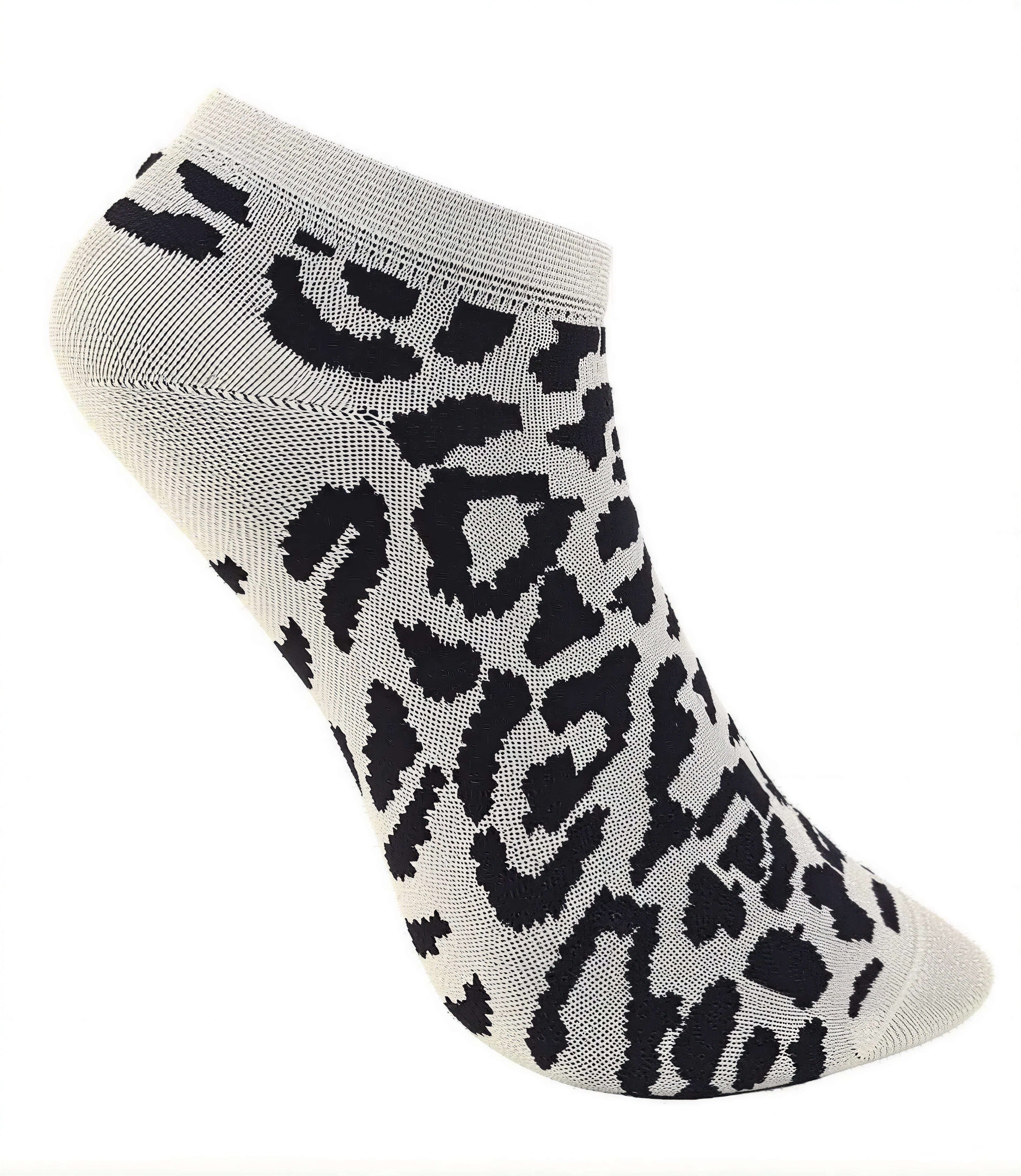 Sangiacomo Basicsocken Damen mit Leopardenmuster (Packung, 1-Paar, 1 Paar) mit dezentem Glanz
