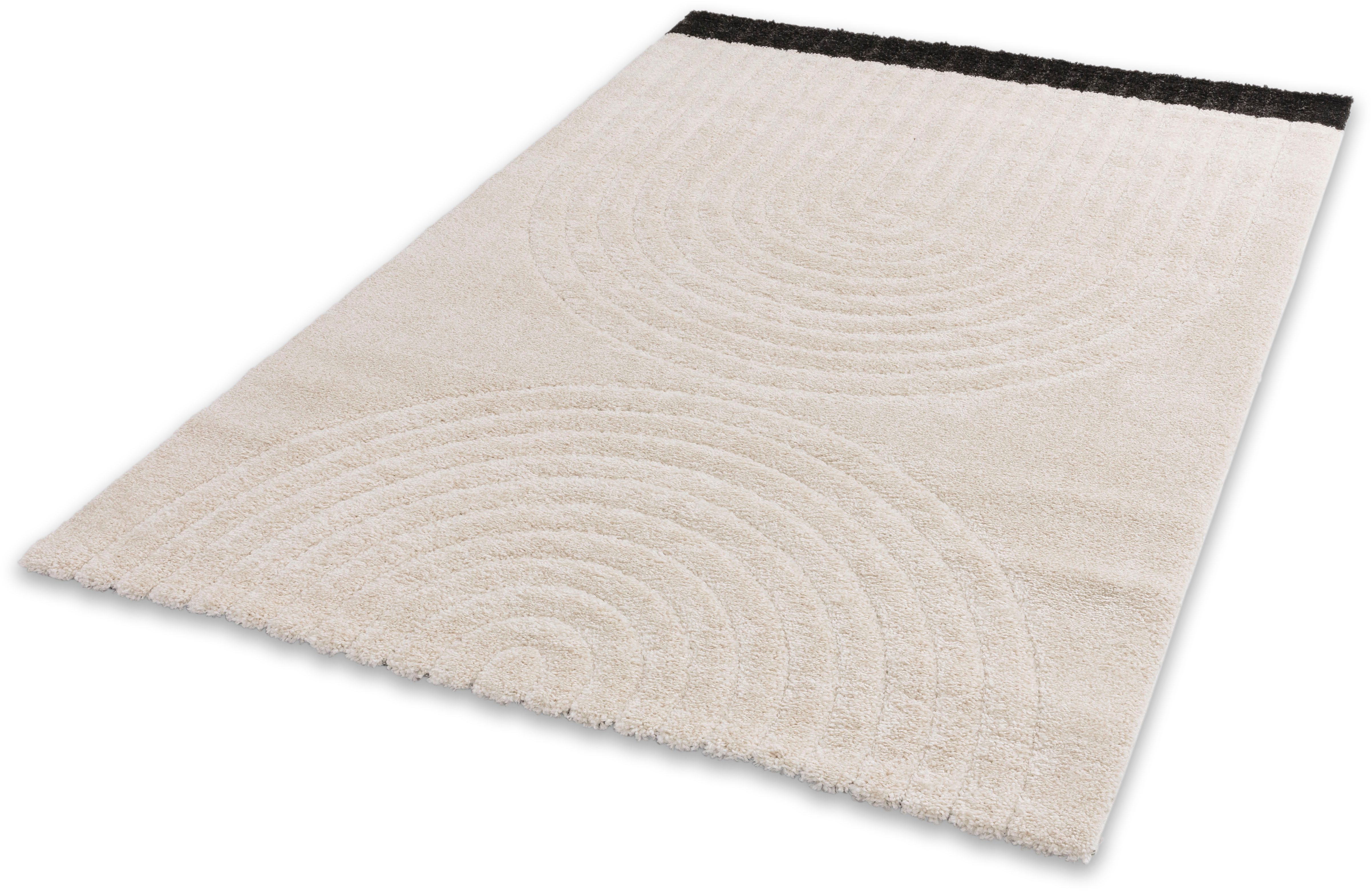 SCHÖNER WOHNEN-Kollektion Hochflor-Teppich Winsome 6318-244, rechteckig, Höhe: 25 mm, Langflor, Hoch Tief Struktur, Wohnzimmer, Schöner Wohnen Kollektion