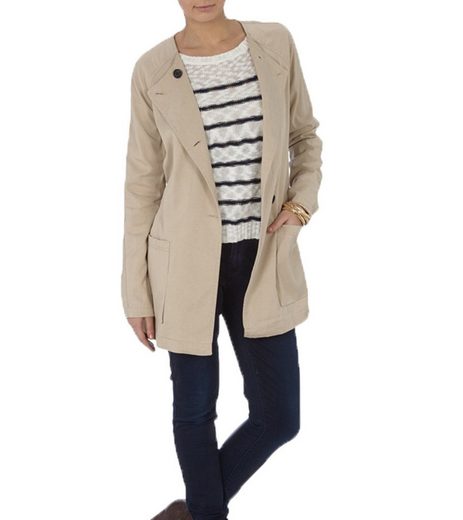 Only Kurzmantel »ONLY Kurz-Mantel schicke Damen Outdoor-Jacke mit Taillenband Frühlings-Mantel Beige«
