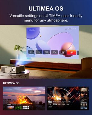 Ultimea Apollo P60 Beamer (1500:1, 900 ANSI-Lumen, Native 1080P, 4K unterstützt)