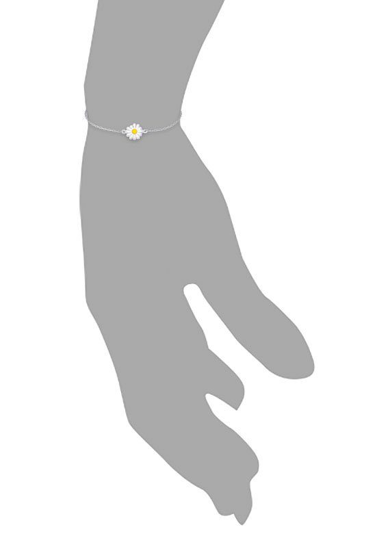 Prinzessin Lillifee Armband Sunflowe, 2035987, Das Armband Silber 925 mit  Blumen-Motiv hat eine Länge von 12 + 2 cm