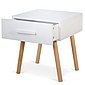 Homestyle4u Nachttisch »Beistelltisch Weiß Holz Schublade Schlafzimmer« (kein Set), Bild 3