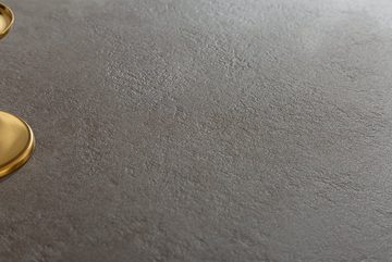 riess-ambiente Couchtisch SYMBIOSE 100cm grau / schwarz, Wohnzimmer · Keramik · Metall · eckig · Beton-Optik · Industrial