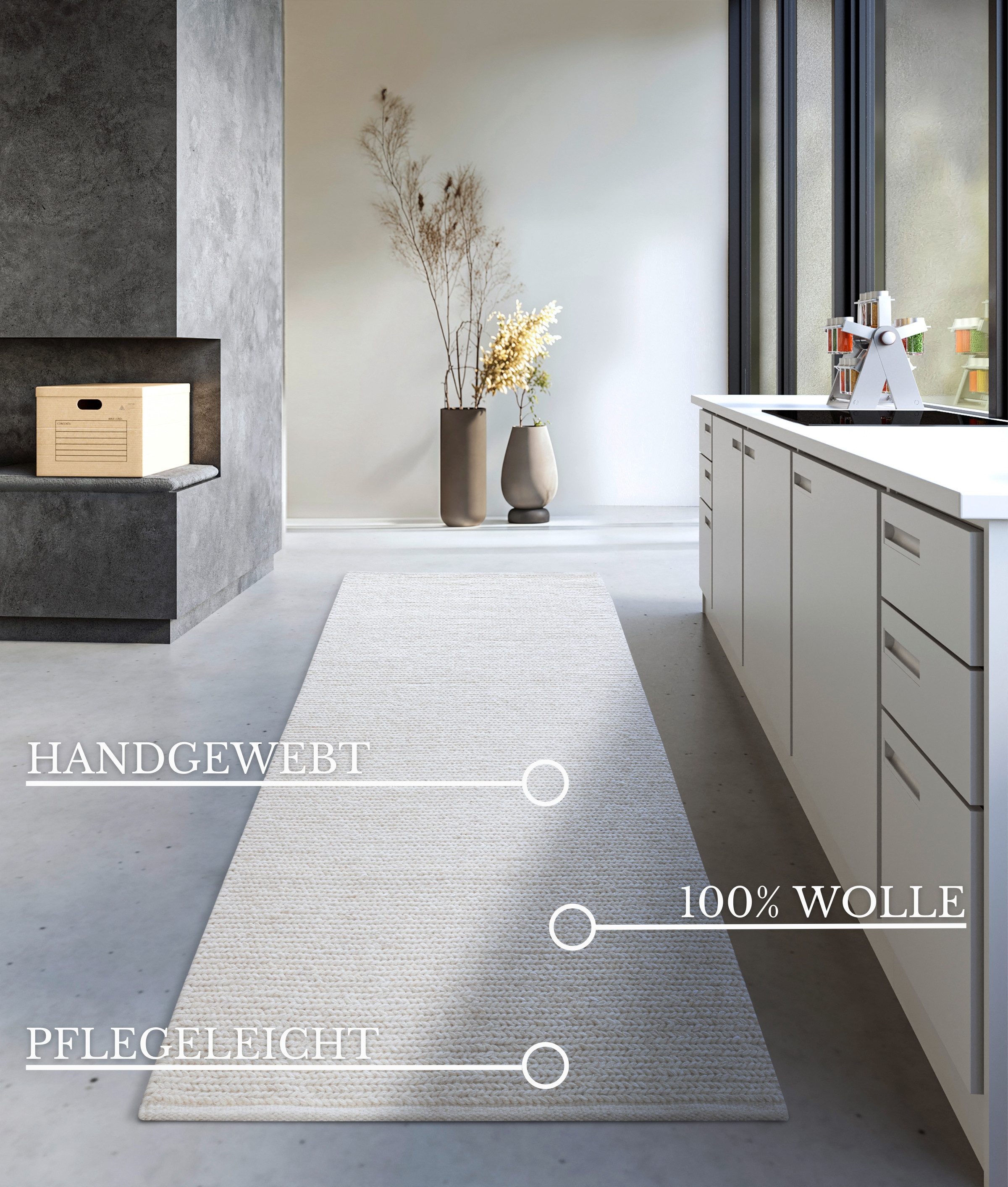 Villeroy & Boch Wollteppich Francois, rechteckig, Höhe: 7 mm, in rund, oval, Läufer, handgewebt, Wolle, Wohnzimmer, Schlafzimmer – Bild 3 von 5