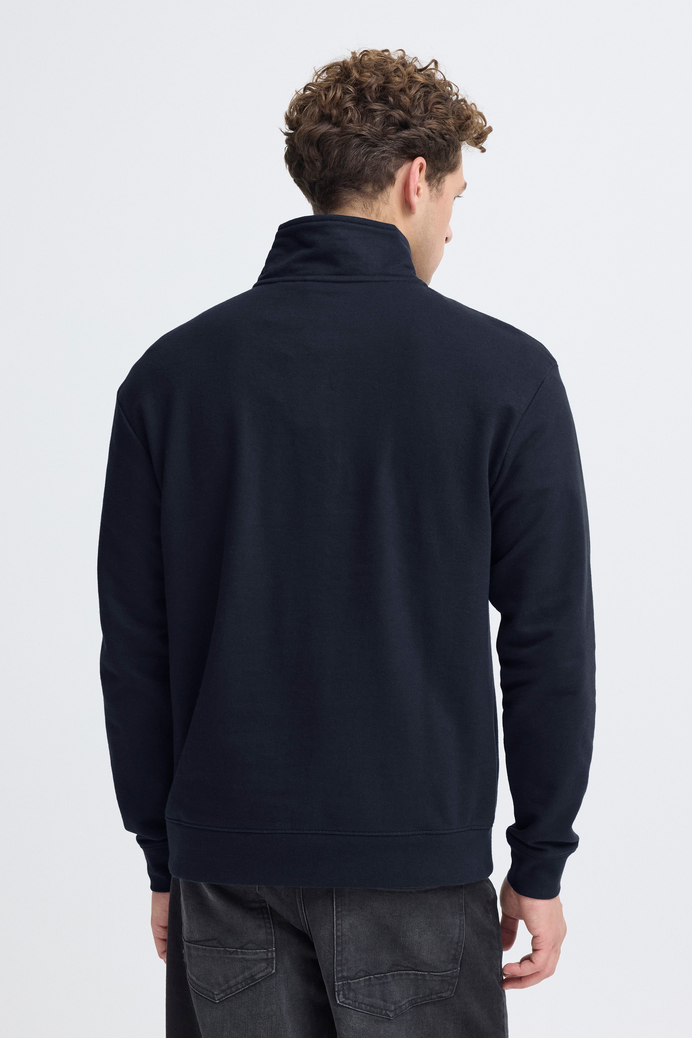 Blend Sweatshirt BHBRODY HALF SWEATSHIRT aus Baumwolle und Polyester, Regular Fit, mit Stehkragen