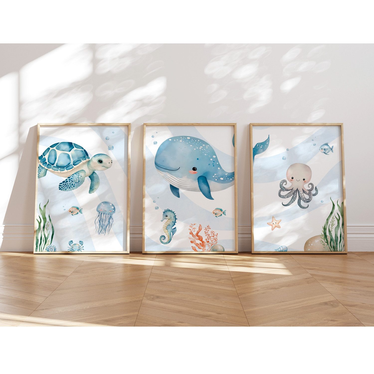 MeinBaby123® Poster Kinderzimmer Meerestiere,  Kinderzimmer Deko, günstig online kaufen
