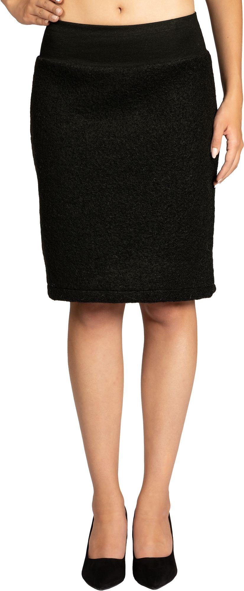 Caspar Bleistiftrock RO031 Damen Winter Bleistift Wollrock knielang günstig online kaufen