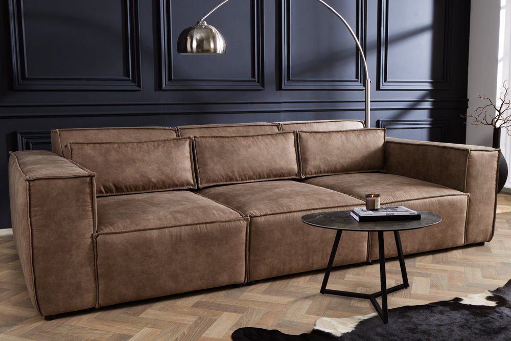 Modern · Design inkl. Microfaser · 1 Teile, antik Einzelartikel Kissen taupe, NOVA 3-Sitzer BOSSA 255cm · Wohnzimmer riess-ambiente