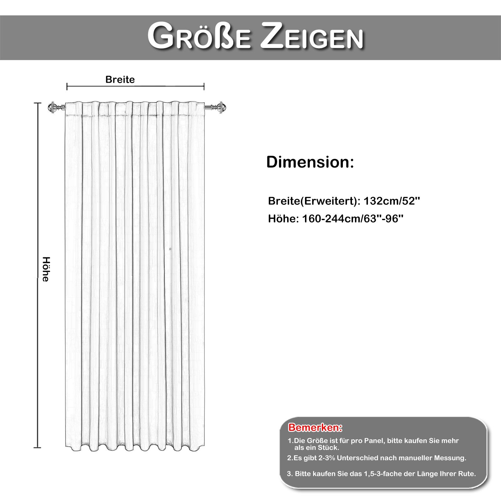BTTO V&G Verdunkelungsvorhang Thermovorhänge,Gardine 5 Farben,2 günstig online kaufen