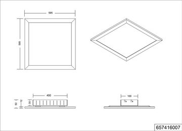 TRIO Leuchten LED Deckenleuchte Griffin, CCT - über Fernbedienung, Dimmfunktion, Farbwechsel, Leuchtdauer einstellbar, Memoryfunktion, Nachtlichtfunktion, Smart Home, Timerfunktion, mehrere Helligkeitsstufen, LED fest integriert, Farbwechsler, WiZ Smarthome Deckenleuchte App Steuerung