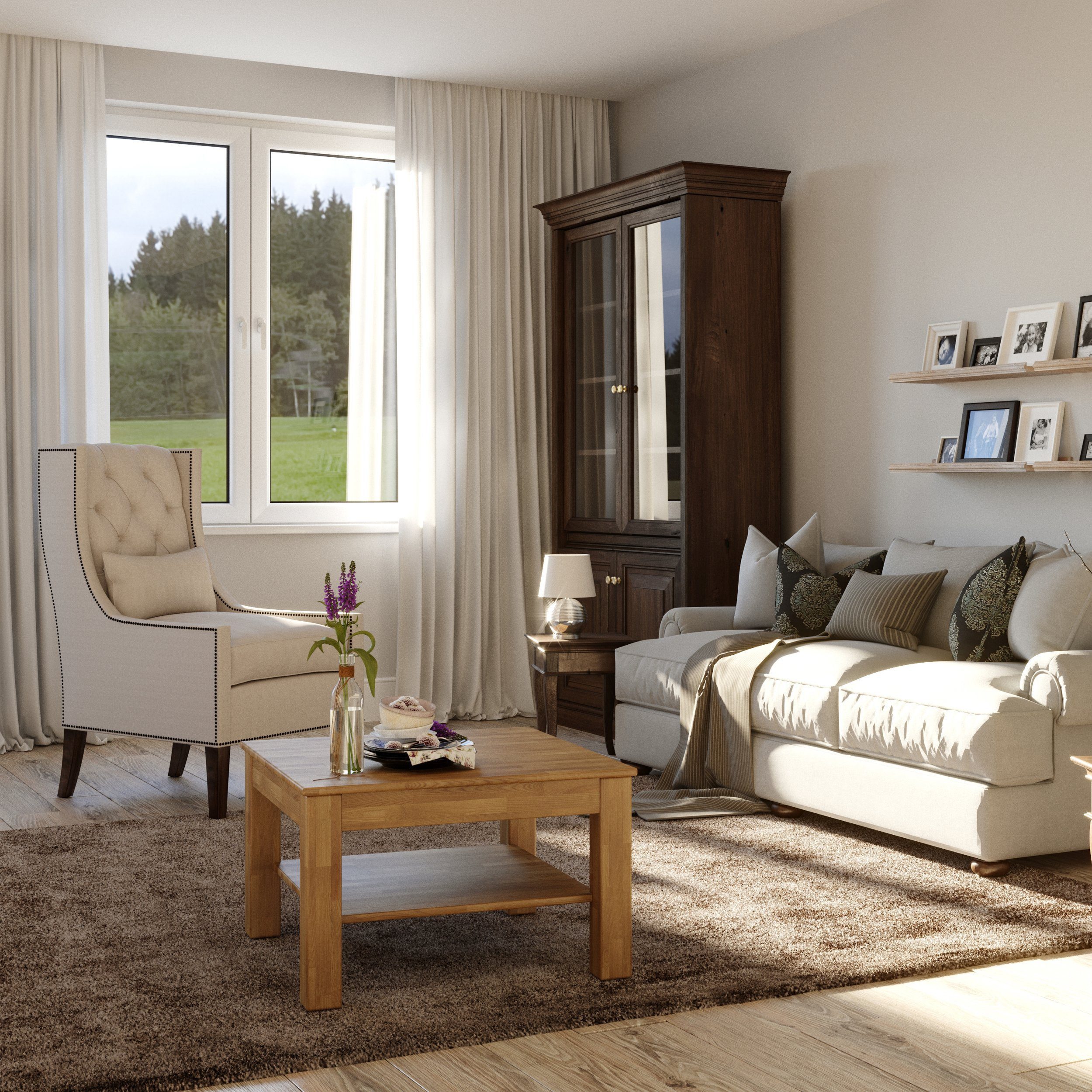 Krok Wood Couchtisch Bonn aus Massivholz in Eiche günstig online kaufen