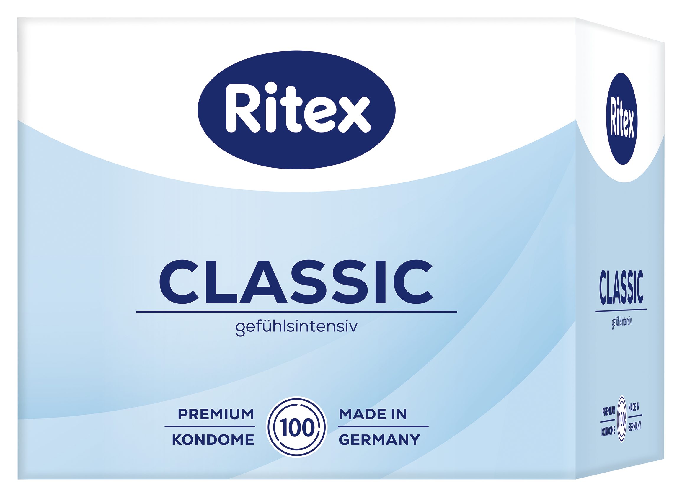 Ritex Kondome Classic - 100 Stück - Gefühlsintensiv, für ein natürliches Empfinden - Made in Germany