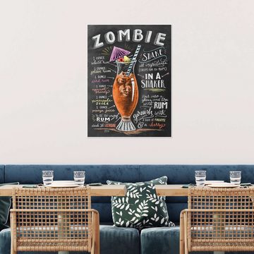 Posterlounge Poster Lily & Val, Zombie Rezept (Englisch), Wohnzimmer Illustration