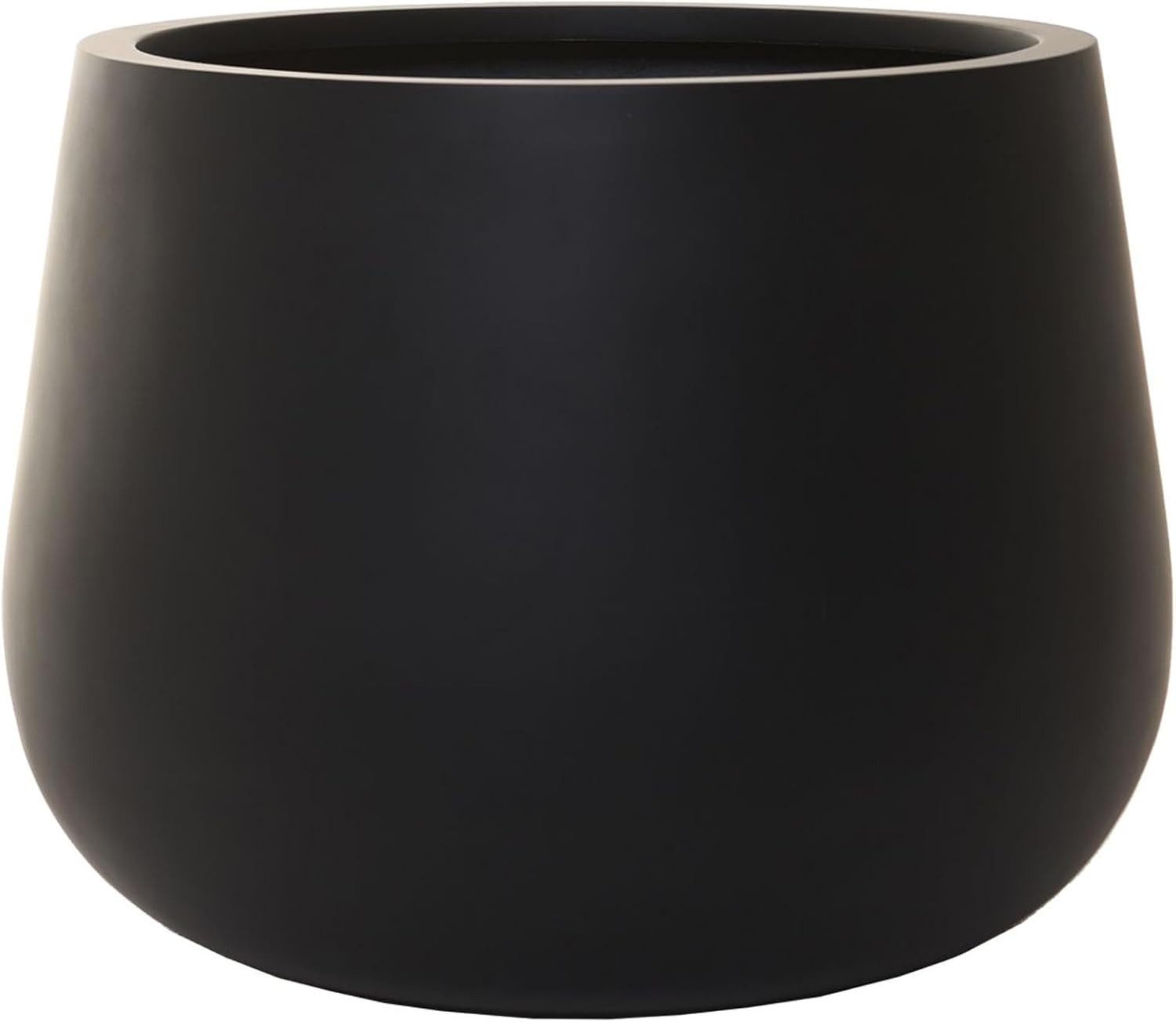 VIVANNO Blumentopf Fiberglas GIRAR Rund - Anthrazit Matt (1 St), 49x37 cm günstig online kaufen