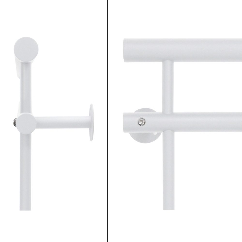 ECD Germany Brüstungsgeländer Französischer Balkon aus Edelstahl Balkongeländer Balkongitter, 184 cm Länge, 90 cm Höhe, Fenstergitter mit 14 Füllstäben Stabgeländer Geländer matt und rau