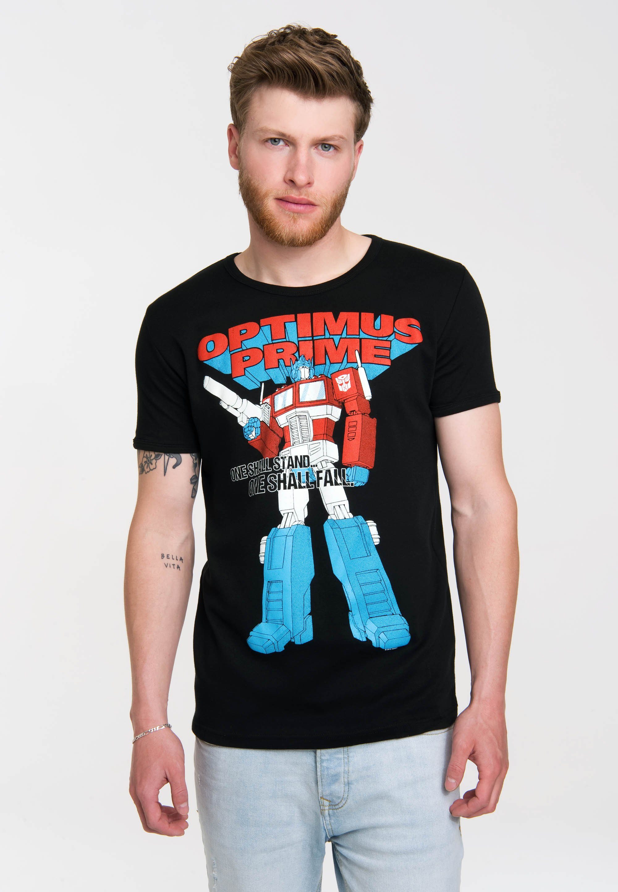 LOGOSHIRT T-Shirt Transformers - Oprimus Prime - One Shall Stand mit Optimus Prime-Print