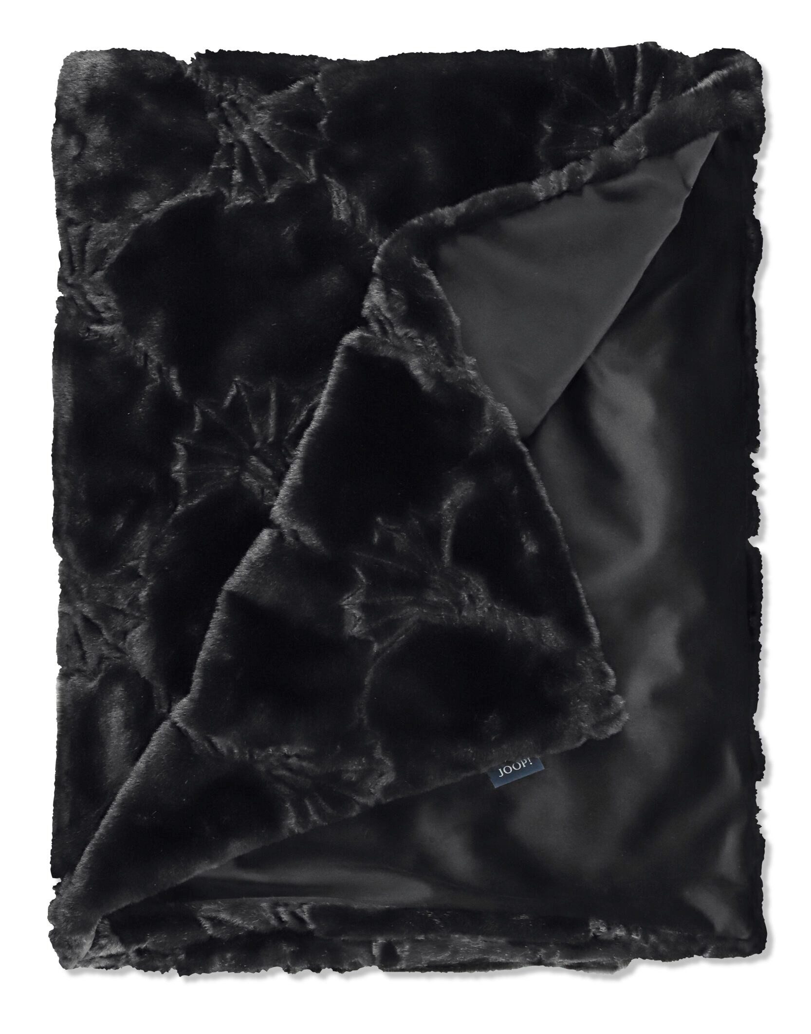 Plaid Plaid Cozy Cornflower 71395, JOOP!, Wendedesign, weiches Kunstfell