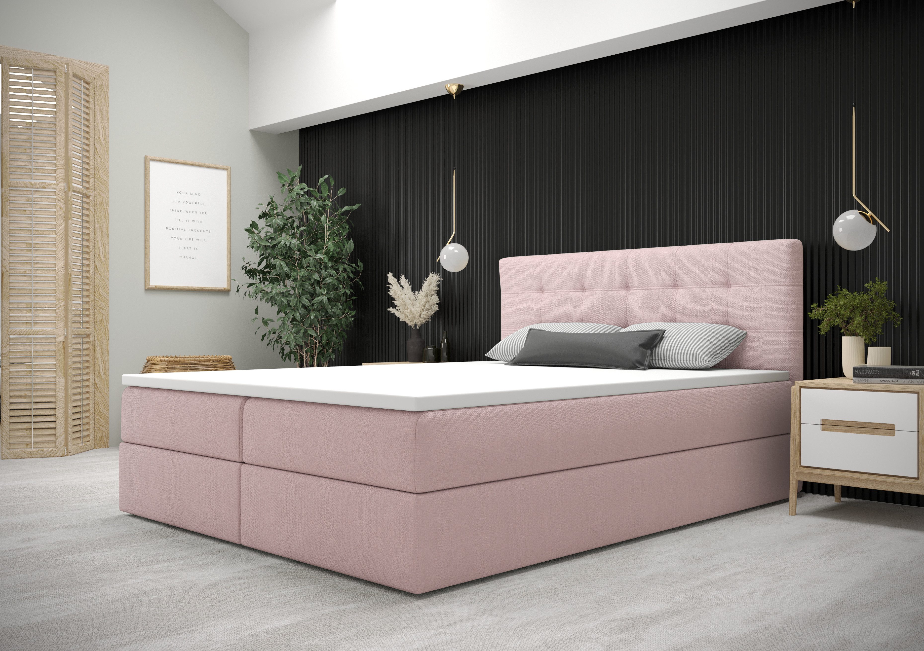 DB-Möbel Boxspringbett DAFO mit Bettkasten und Topper – moderner Komfort und elegantes