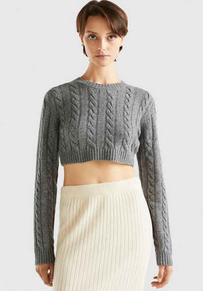 United Colors of Benetton Strickpullover in cropped-length