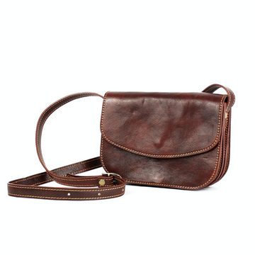 lePelou Handtasche ELLA für Damen, Umhängetasche, Schultertasche, Tasche im Vintagestil, echt Leder, Made in Italy