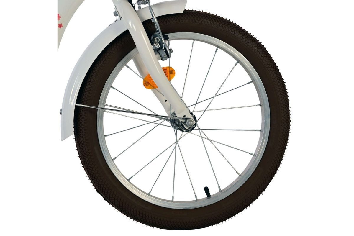 Volare Kinderfahrrad 18 Zoll Kinder Mädchen Fahrrad Mädchenfahrrad Rad Bike Blossom 51835, 1 Gang, Korb, Seitenständer, Puppensitz, Kettenschutz, Schutzbleche
