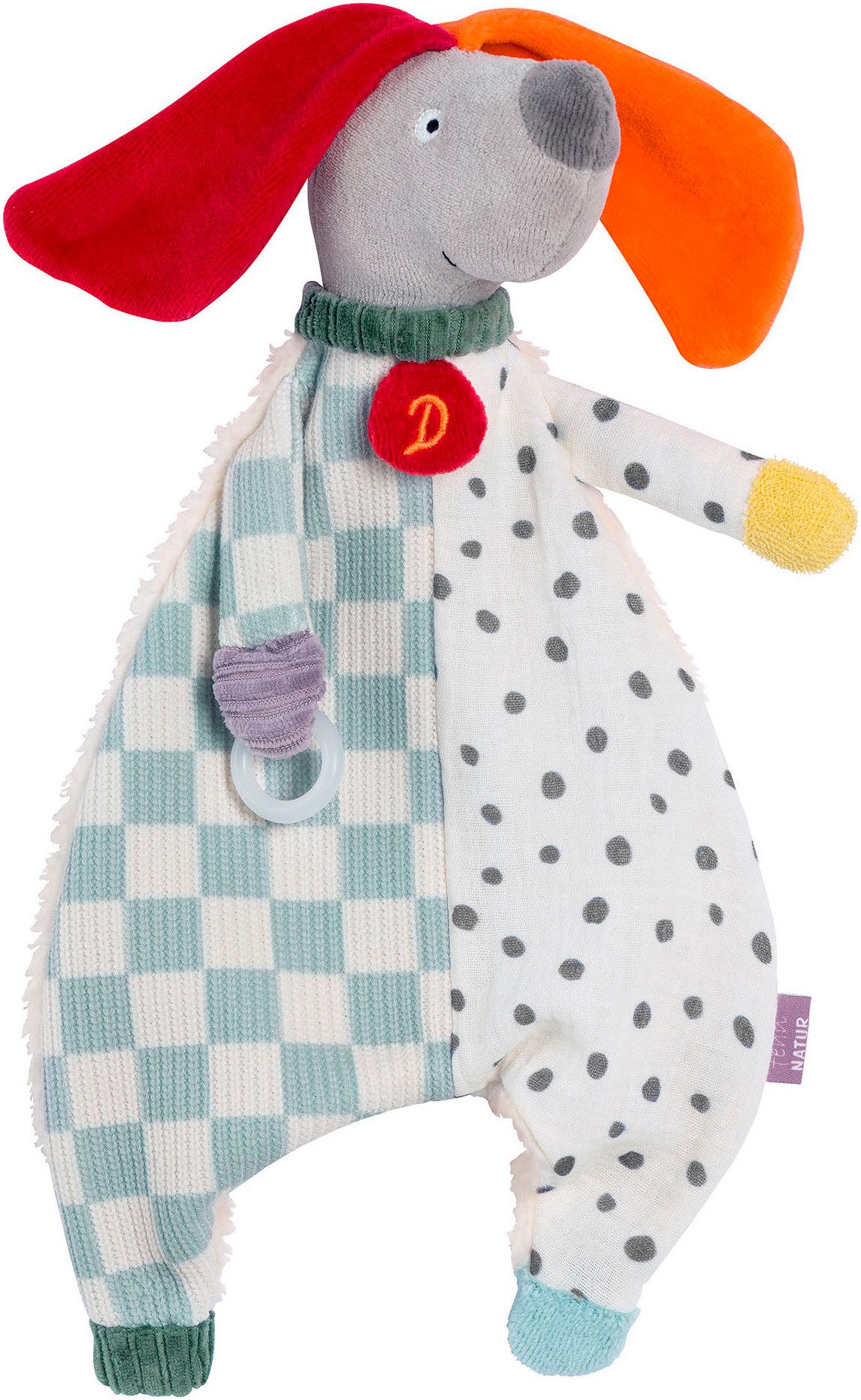 Fehn Kuscheltuch Schmusetuch Hund NATUR, Enthält Bio-Baumwolle