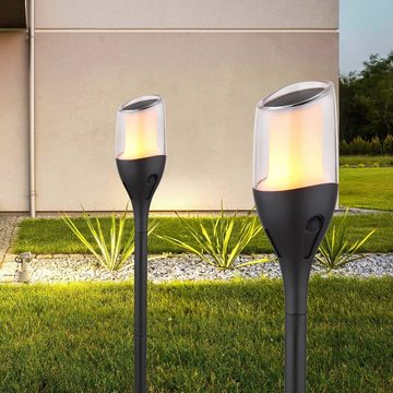 bmf-versand LED Solarleuchte Solarleuchte Garten Erdspieß Solarlampe Außenleuchte Gartenfackel