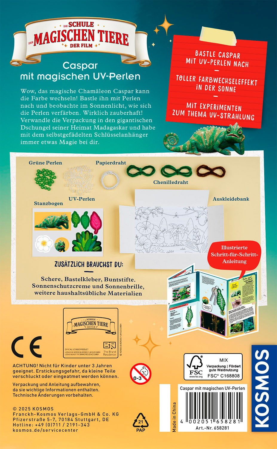 Kosmos Kreativset Die Schule der magischen Tiere - Caspar mit magischen UV-Perlen