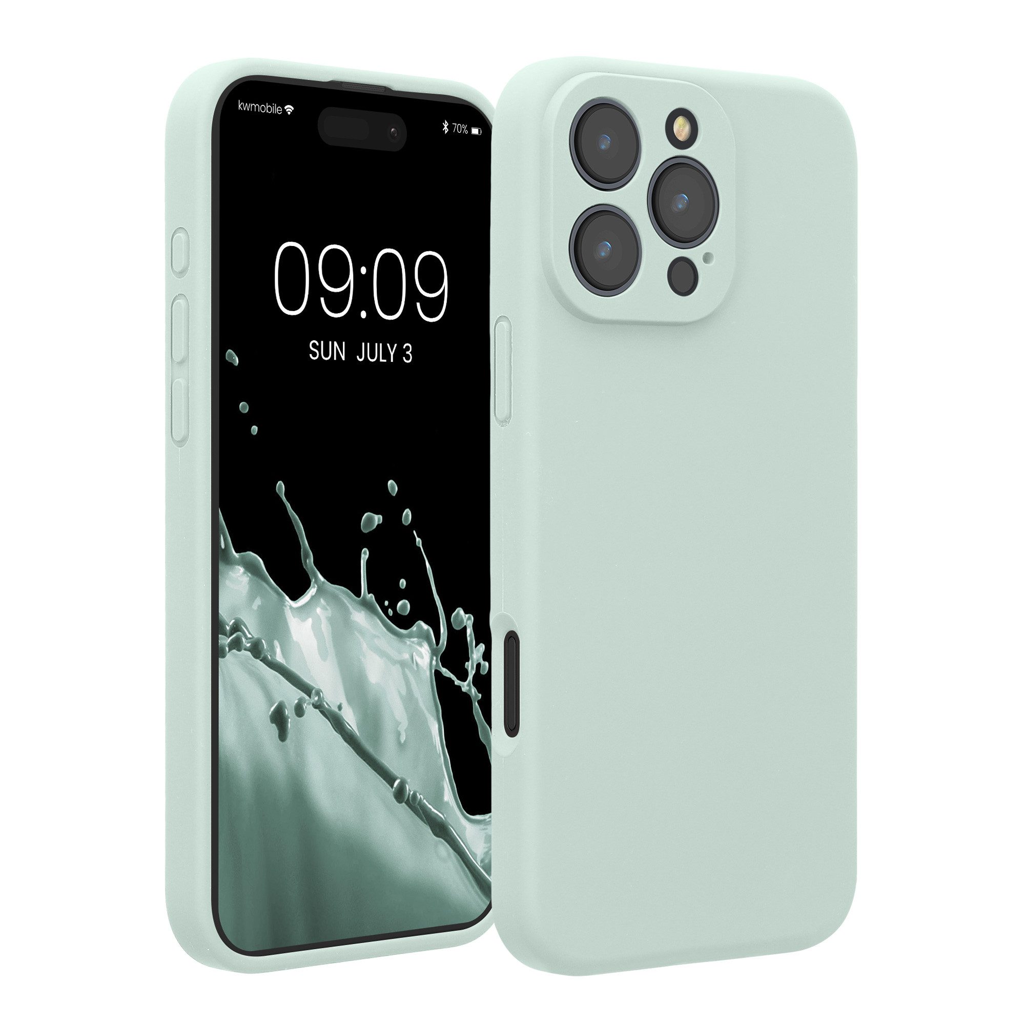 kwmobile Smartphone-Hülle Handyhülle für Apple iPhone 16 Pro Max Hülle, gummierte Handy Silikon Case - Schutzhülle Cover