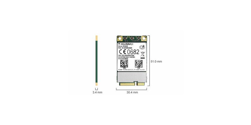 Huawei HSPA / UMTS / EDGE Mini-PCIe Modem (Huawei MU609) Netzwerk-Adapter