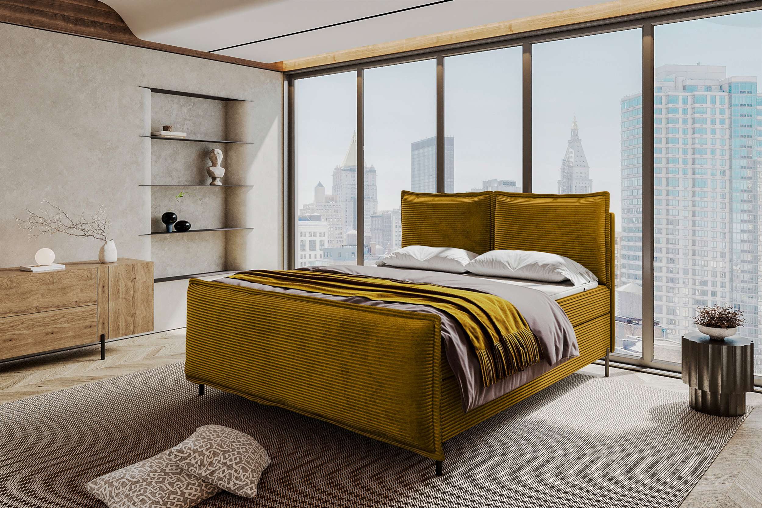 99rooms Boxspringbett Vero Plus (Schlafzimmerbett, Bett), 140/160/180/200x2 günstig online kaufen
