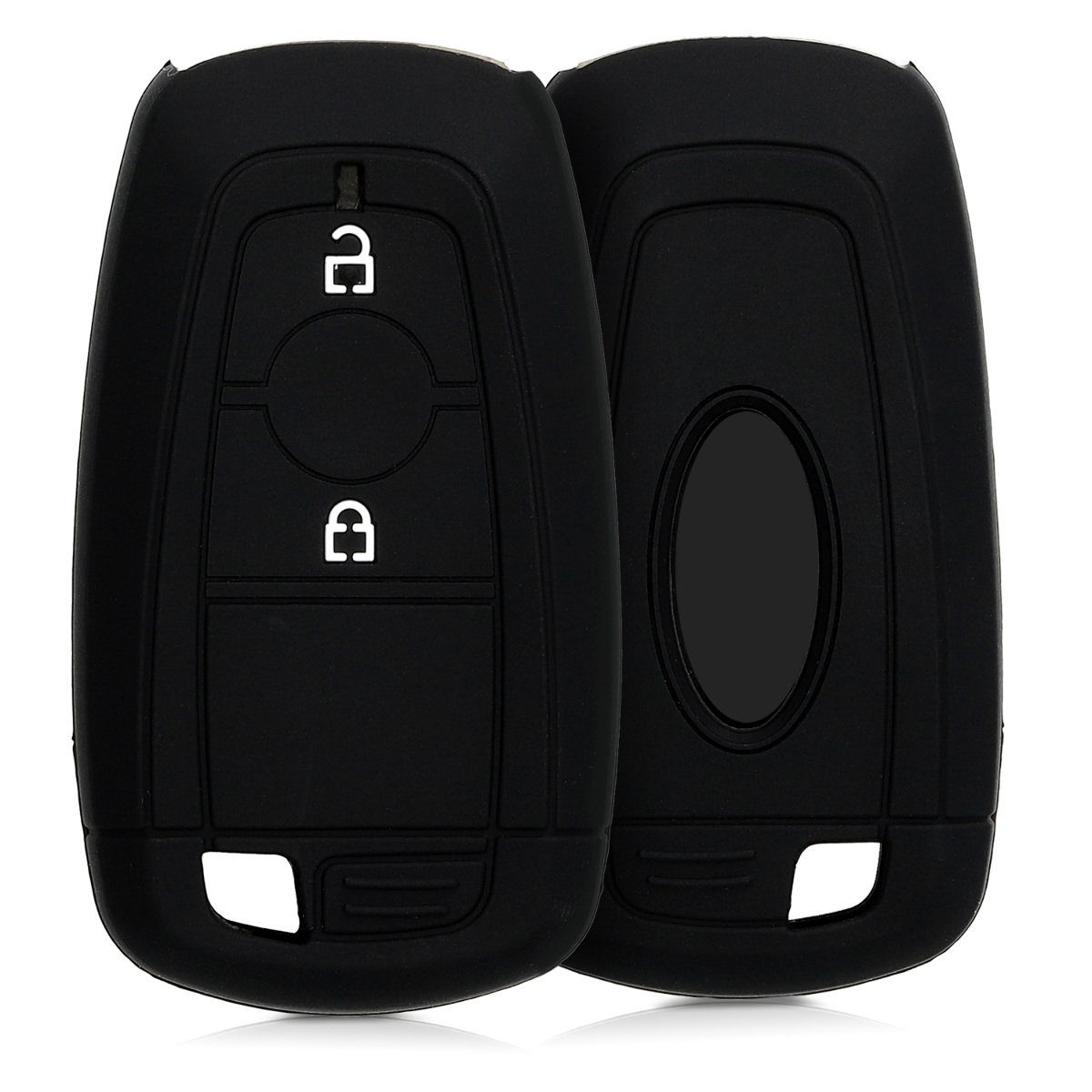 Go, Case Schlüsselhülle 2-Tasten Silikon Schlüsseltasche Keyless Autoschlüssel Hülle Ford Schlüssel für Cover kwmobile Autoschlüssel