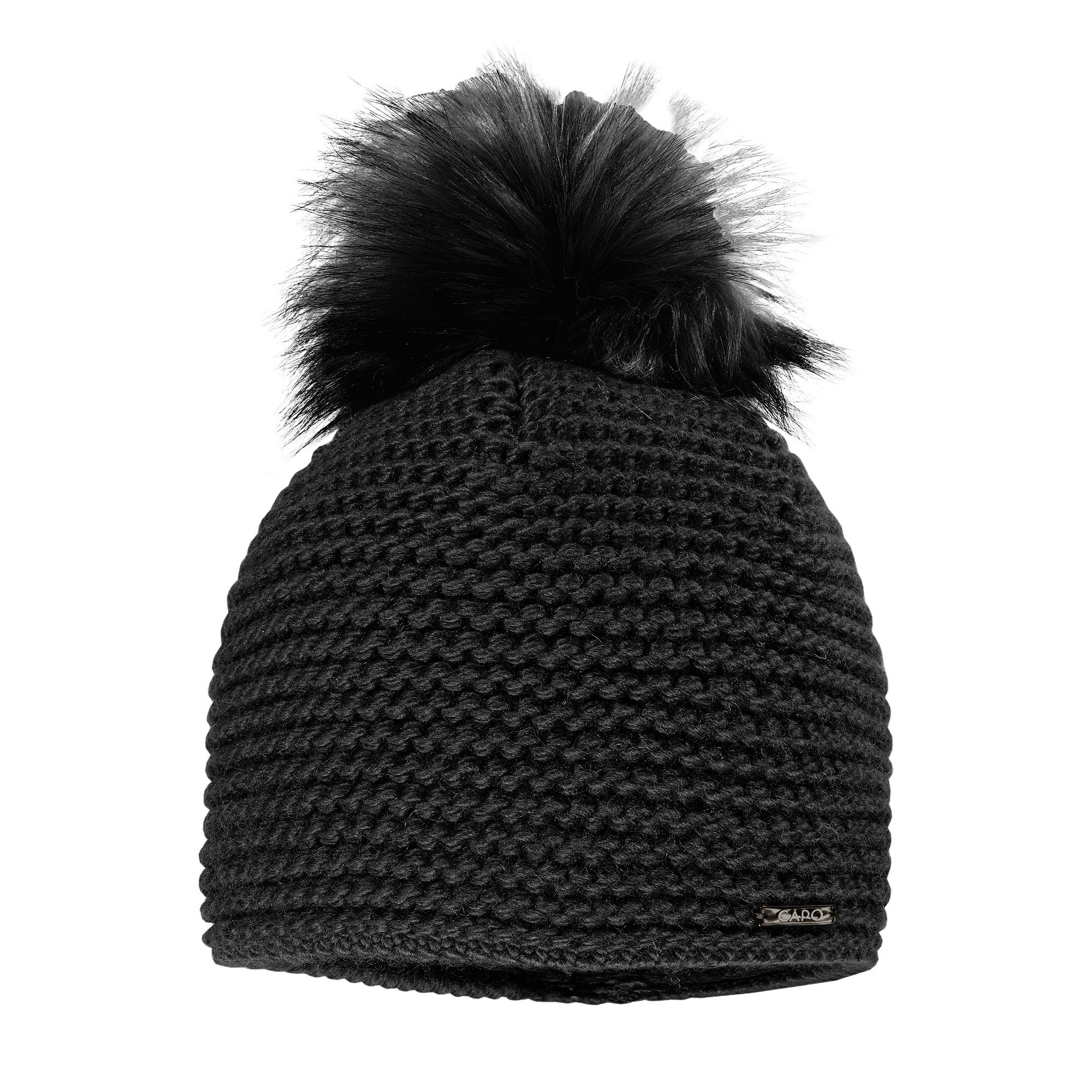 CAPO Bommelmütze Grobstrick, unifarben, gefüttert
