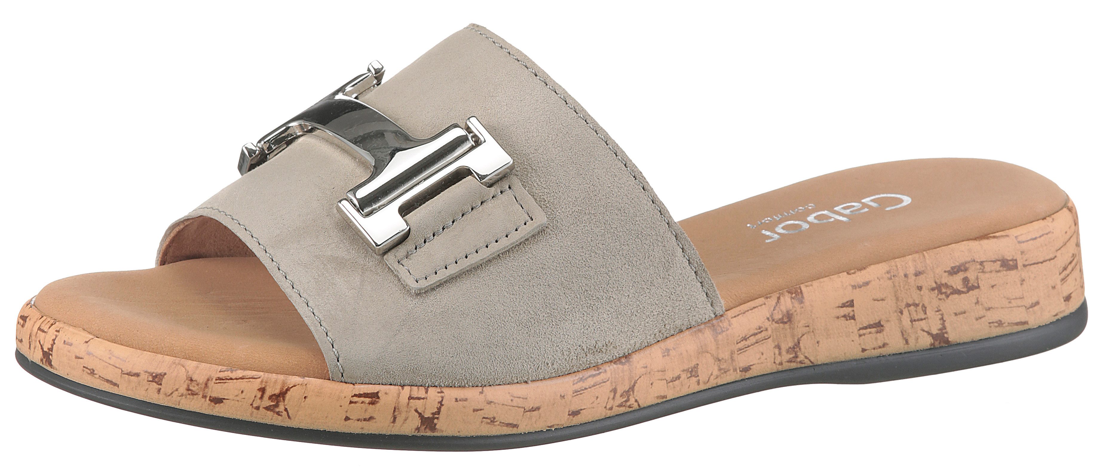 Gabor RHODOS Pantolette, Sommerschuh, Schlupfschuh Komfortschuh günstig online kaufen