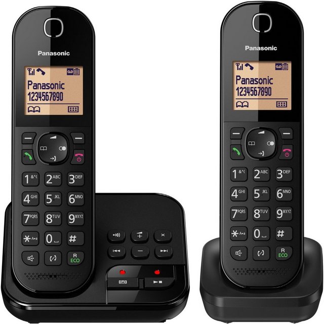 Panasonic »Panasonic KX TGC422GB Schnurlostelefon mit Anrufbeantworter schwarz« Schnurloses DECT Telefon  - Onlineshop OTTO