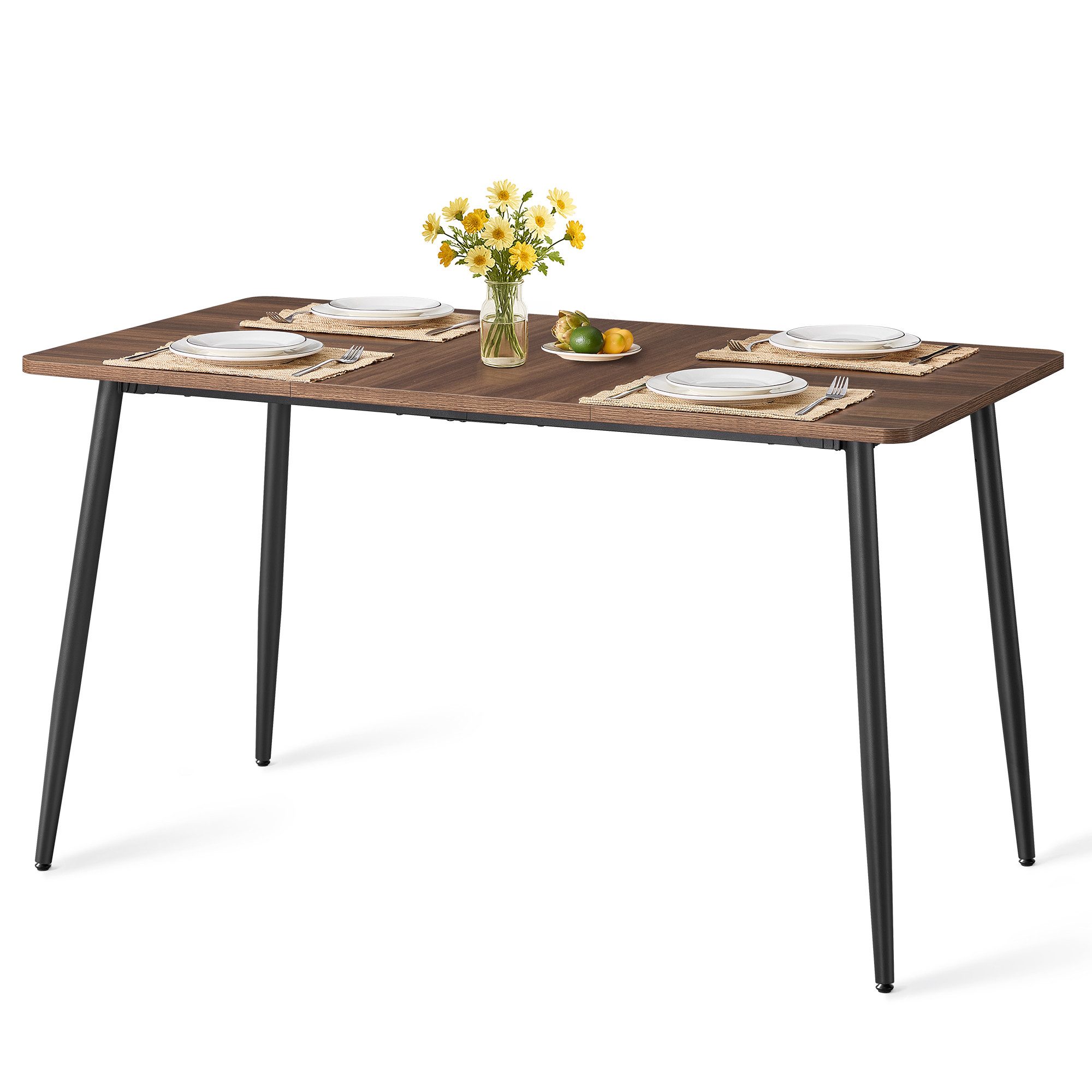 VASAGLE Esstisch Esszimmertisch Küchentisch, hitzebeständige Tischplatte, schneller Aufbau