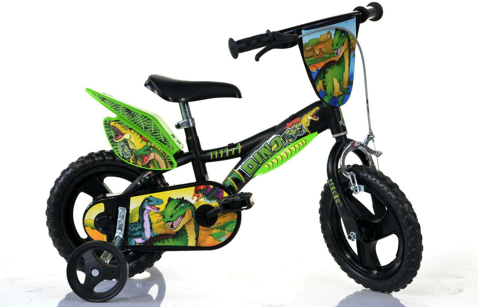 coolen 1 Dino T-Rex Schutzblechen Stützrädern, Frontschild mit Kinderfahrrad und Zoll, Gang, Dinosaurier 12