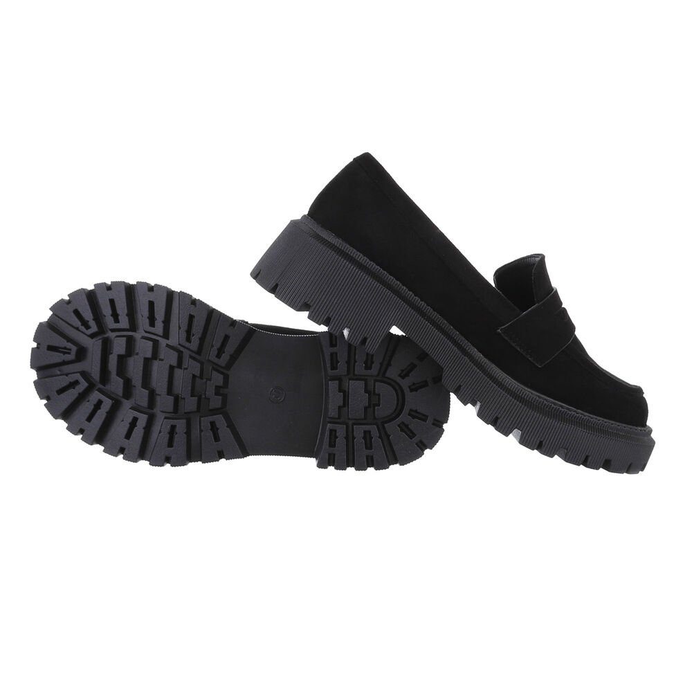 Ital-Design Damen Mokassins Freizeit Slipper (84018707) Blockabsatz Mokassi günstig online kaufen