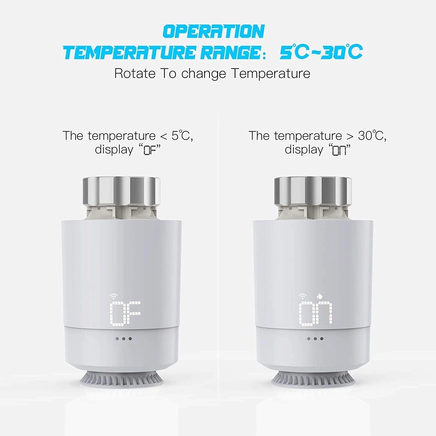 Daskoo präzisem Heizkörperthermostat WIFI Heizungssteuerung smart Heizungsthermostat, Heizkörperventil TRV-Thermostat mit