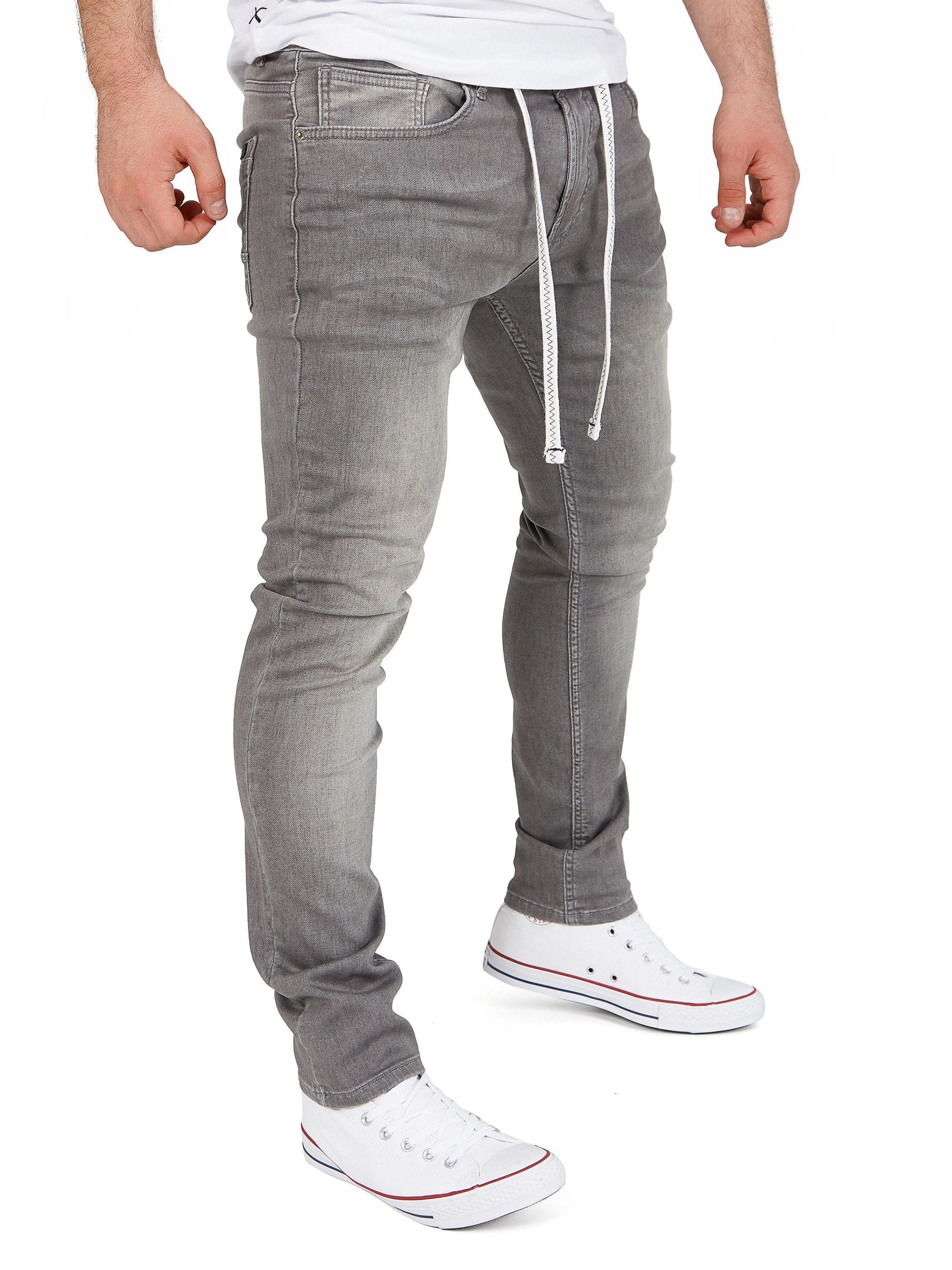 Stretch Jeans Sweatjeans Grau Nickel Jogginghose in Herren Sweathosen Jogg Yazubi in (Brushed Steve 185102) Jogging Hose Jeans Denim