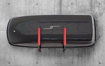 QLS BOX1 Dachbox-Halterung, (Set, 2 Wandhalterungen, Montagesatz, für Dachkoffer Gartengeräte Skibox Sportgeräte Surfbrett iSUP)