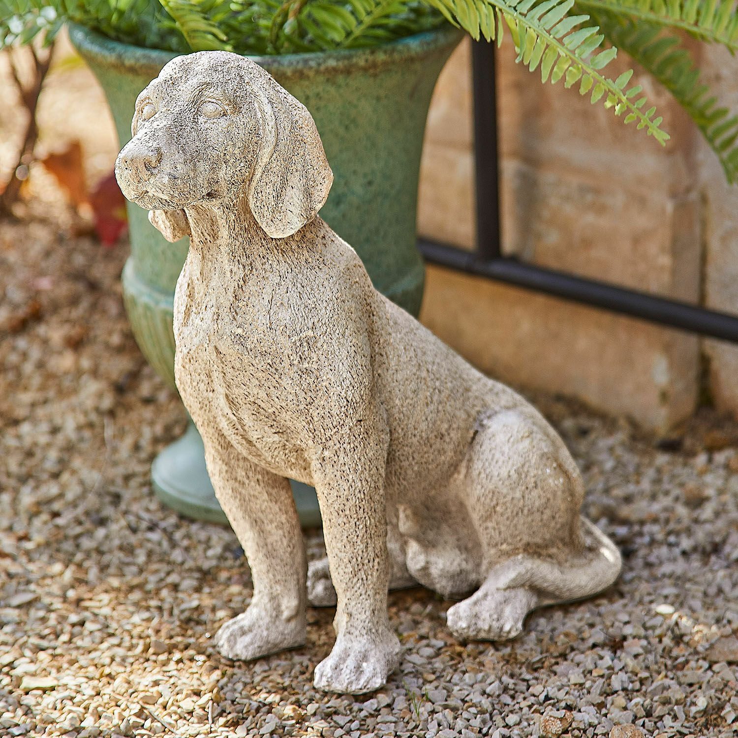 Mirabeau Tierfigur Deko-Hund Albinor antikweiß