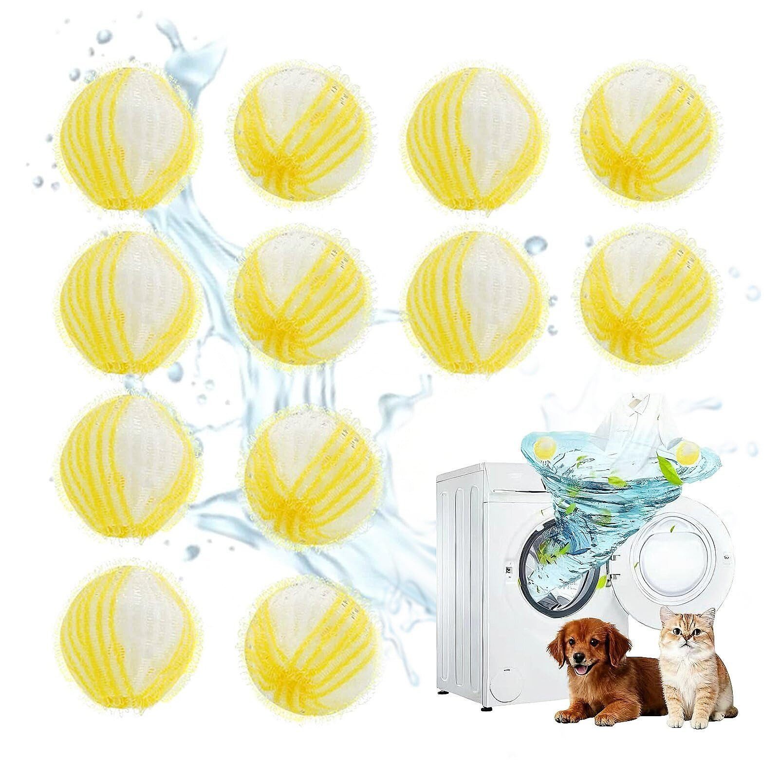FOUORTUNATE-BEE Wäschekugel Waschbälle gegen Tierhaare Waschmaschine Fusselentferner Set (8-St), Wäschekugel für Kleidung Decken Haustiere Waschmaschinen Zubehör