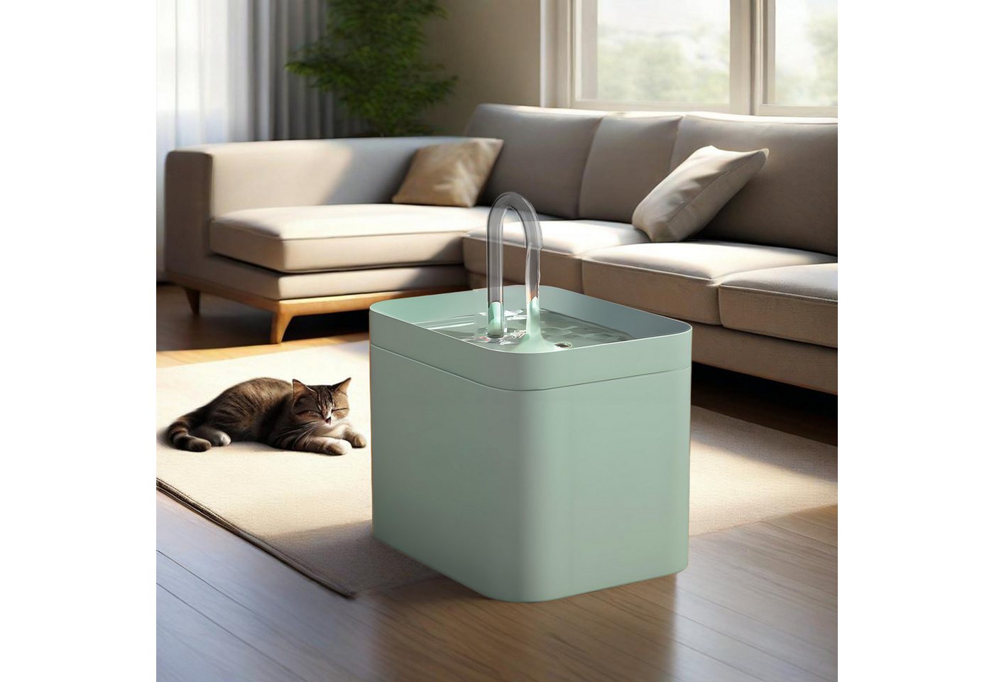 Thumbnail - YINDN Trinkbrunnen 1.5 L Trinknapf, Abnehmbarer Trinkautomat, superleise Katzenbrunnen, Wasserspender, automatische Wass...